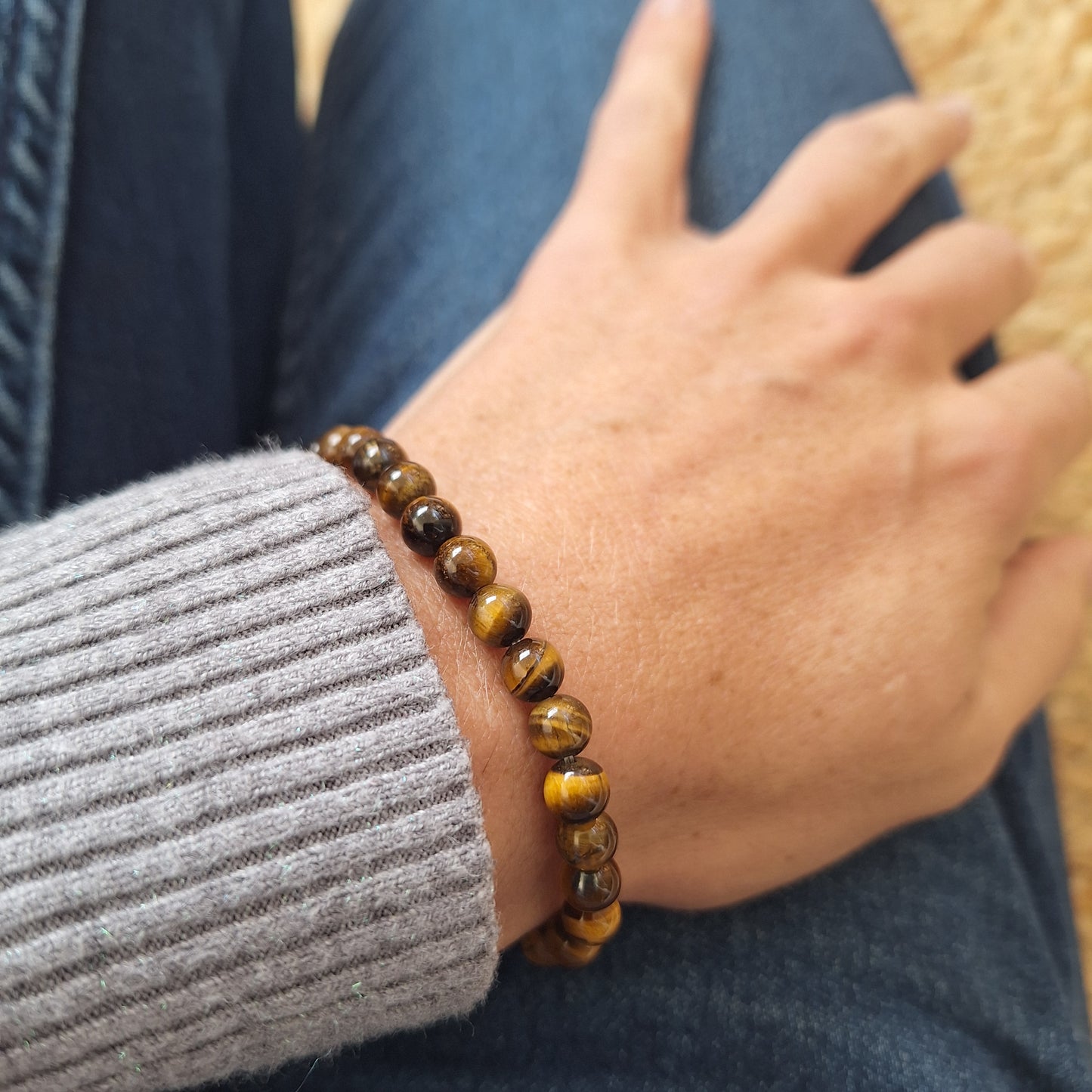 Bracelet Œil de Tigre 6 mm – Protection & Confiance Intérieure - Bonheur de Lune