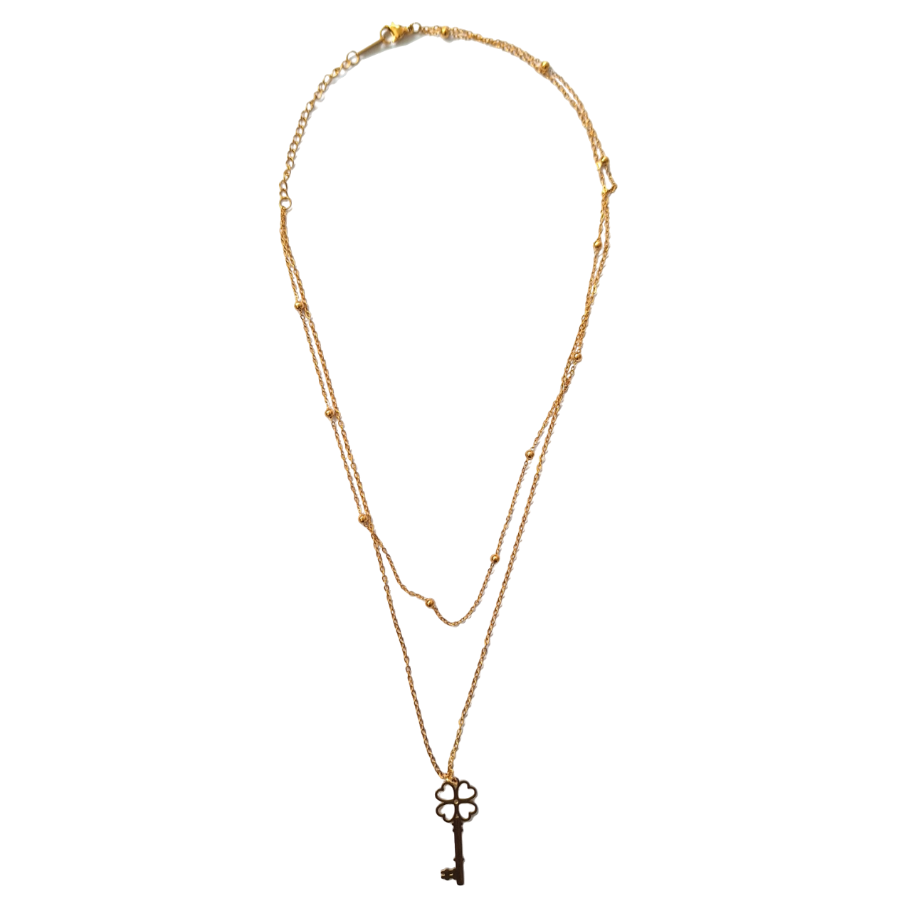 Collier Clé de Vie – Mystère & Connaissance – Acier Inoxydable Doré ou Argenté - Bonheur de Lune