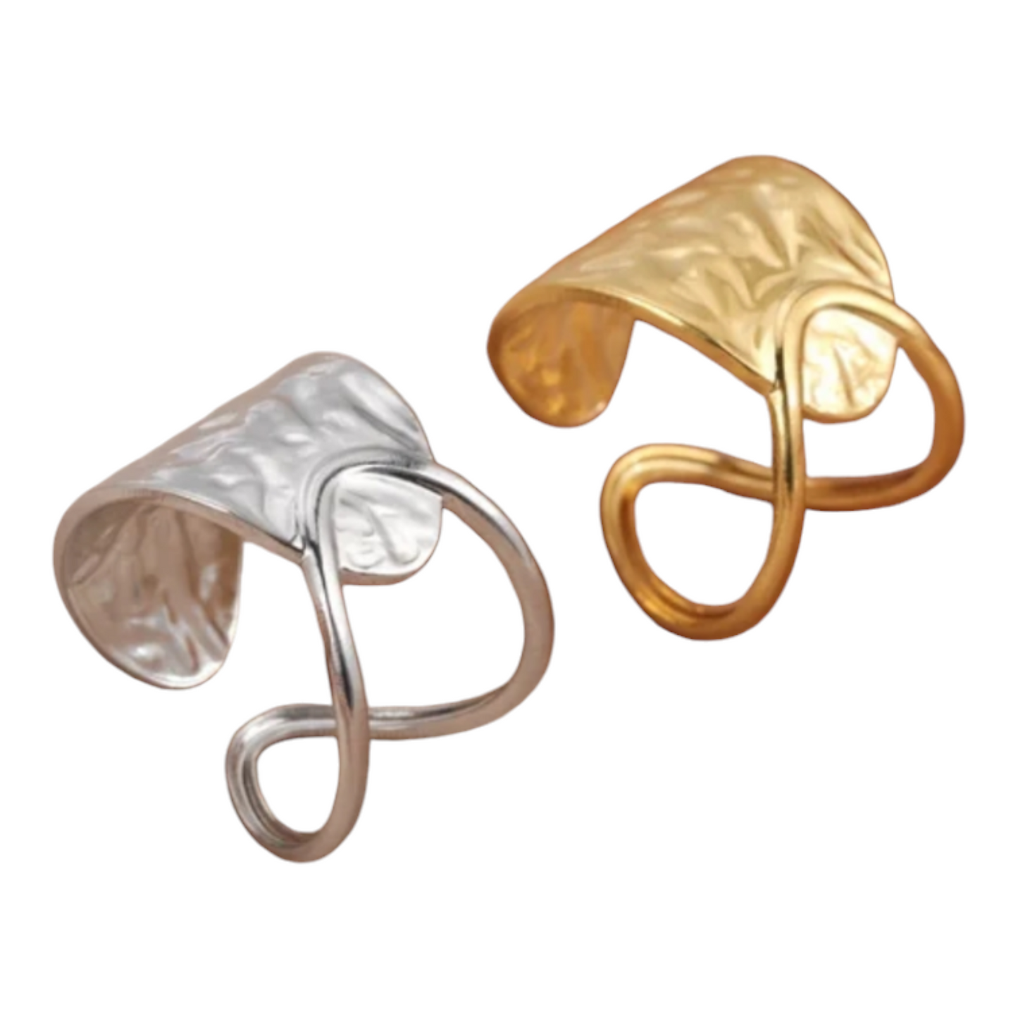 Bagues Ajustables en Acier Inoxydable "Élégance Minimaliste et Moderne" - Bonheur de Lune