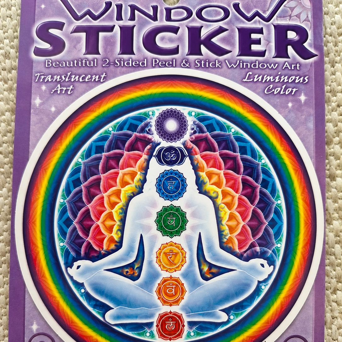 Sticker fenêtre 7 Chakras – décoration spirituelle et énergétique – Bonheur de Lune