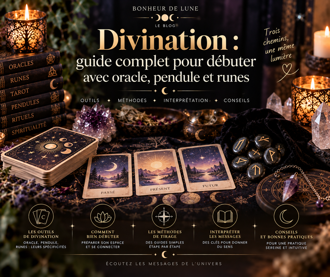 Divination : guide complet pour débuter avec oracle, pendule et runes