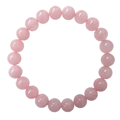 Bracelet Quartz Rose 8 mm – Amour & Sérénité - Bonheur de Lune