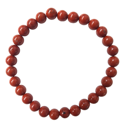 Bracelet Jaspe Rouge 6 mm – Énergie & Ancrage Intérieur - Bonheur de Lune