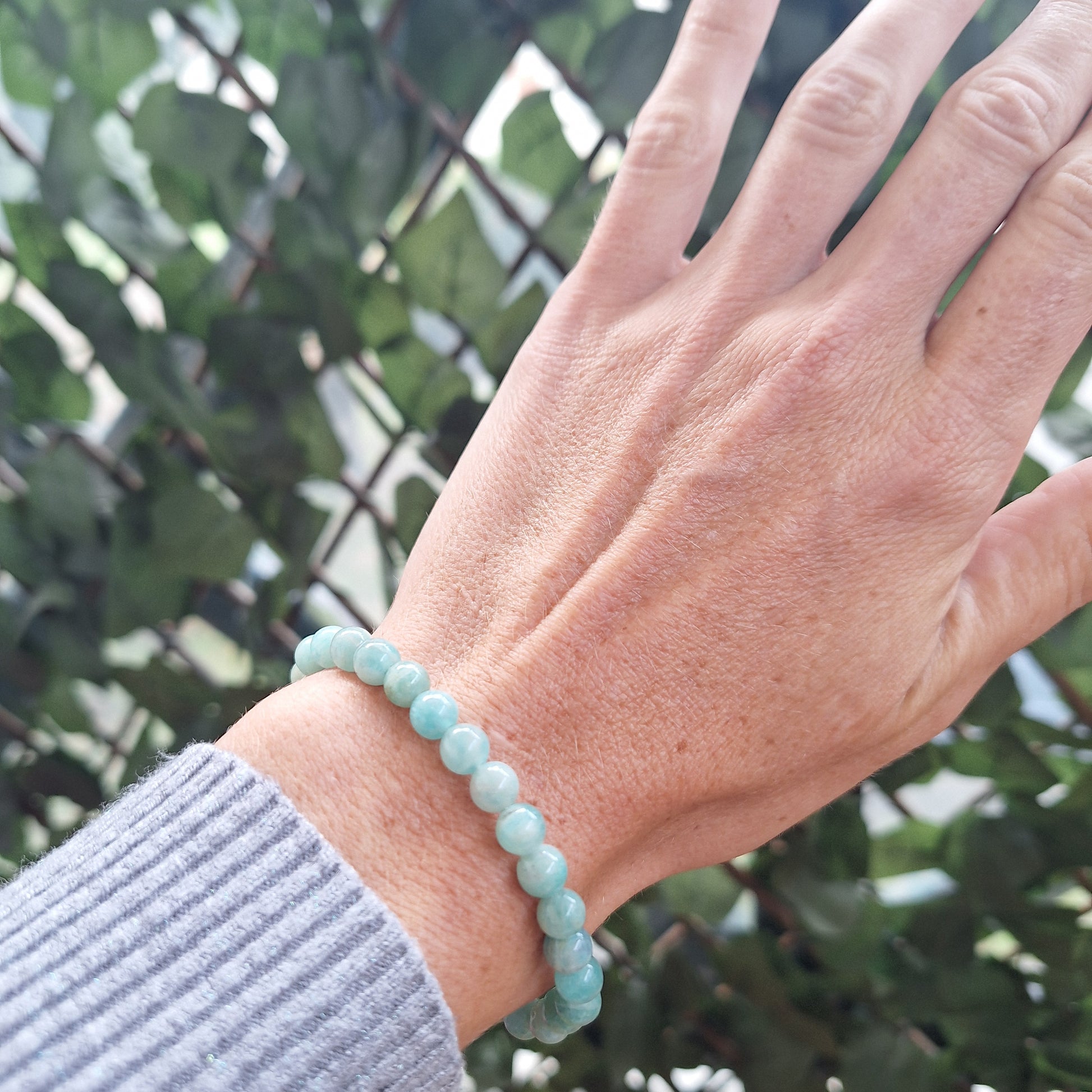 Bracelet Amazonite AA 6 mm – Harmonie, Calme & Sérénité - Bonheur de Lune