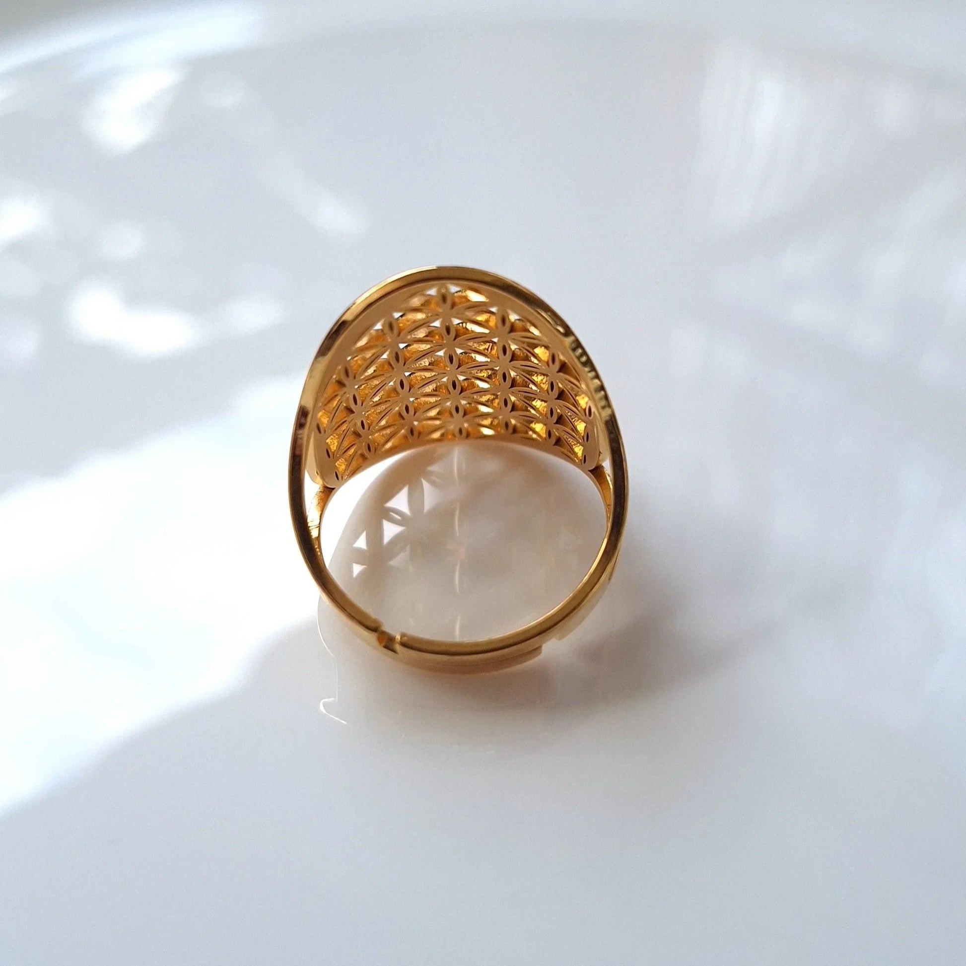 Bague Fleur de Vie "Élégance & Énergie Sacrée" - Bonheur de Lune