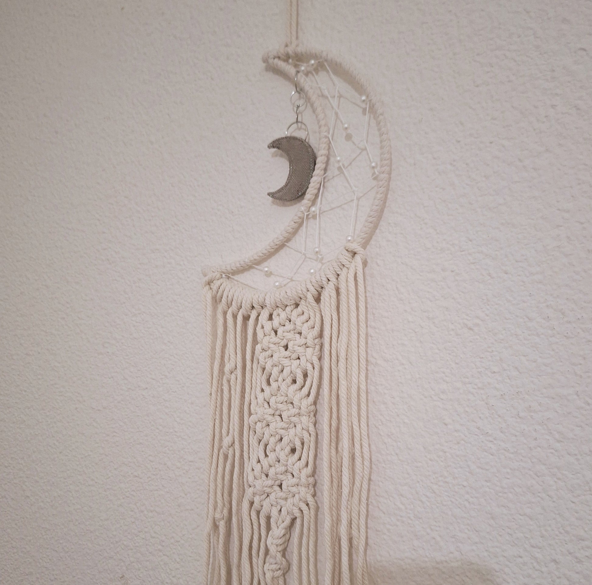 Décoration de mur en macramé motif Lune - Bonheur de Lune