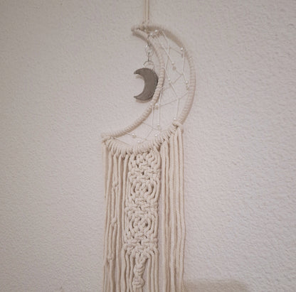 Décoration de mur en macramé motif Lune - Bonheur de Lune