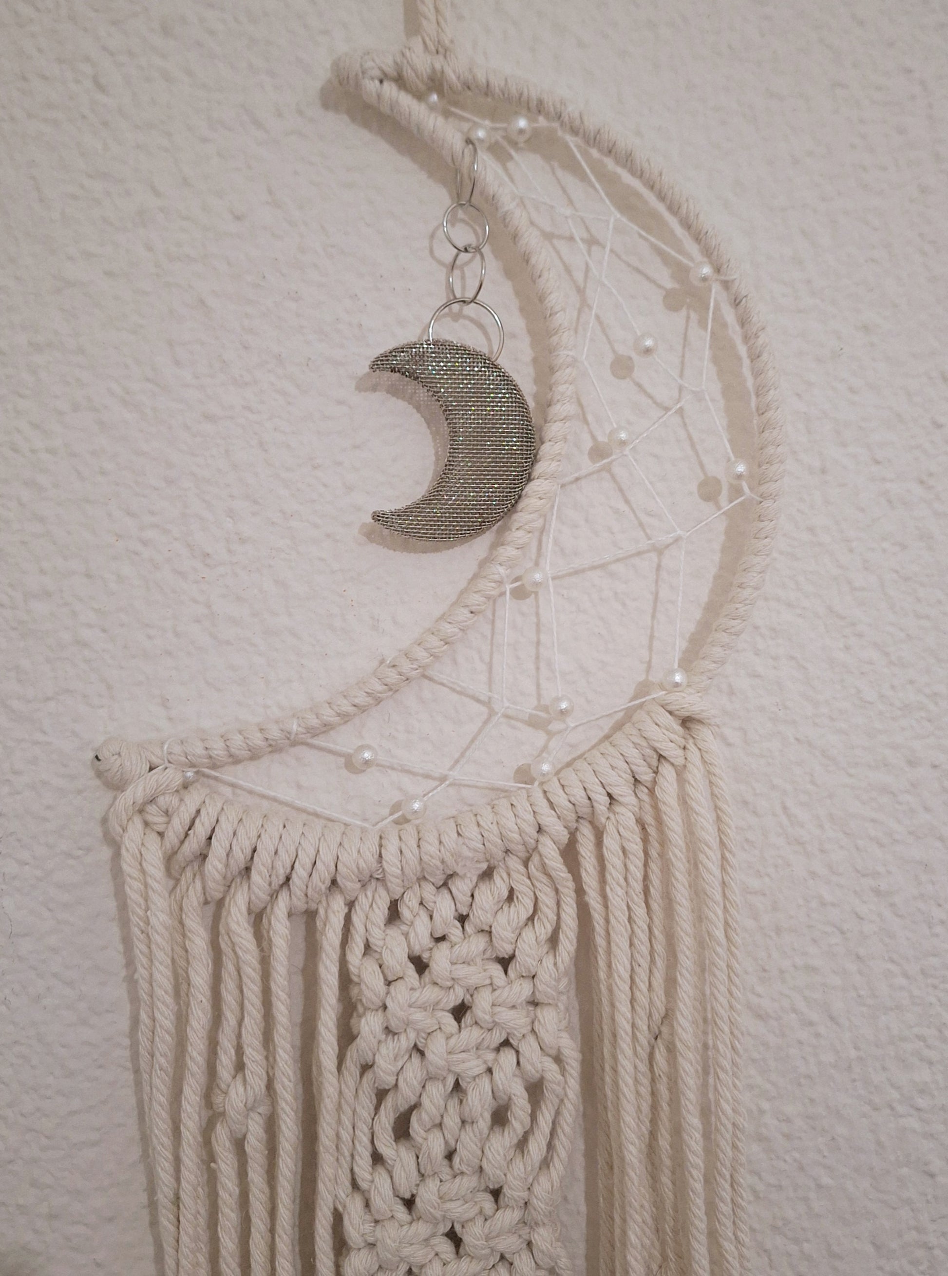 Décoration de mur en macramé motif Lune - Bonheur de Lune