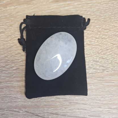Pierre de poche Quartz Blanc Lithothérapie 4,5 x 3 cm - Pierre Naturelle Bien-être, Amplification et Harmonie - Bonheur de Lune