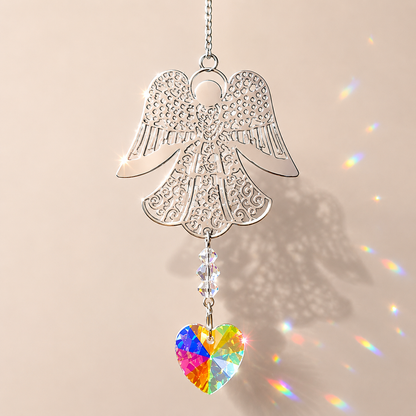 Attrape-soleil Suspension Ange Cœur de Cristal