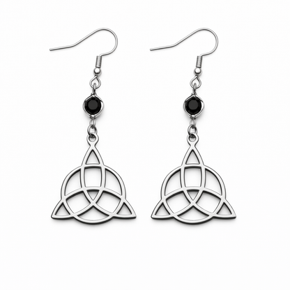 Boucle d oreilles triskel Bonheur de Lune argent