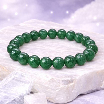 Bracelet en aventurine vert foncé 8 mm Bonheur de Lune