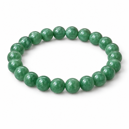Bracelet en Aventurine Verte Foncée 8 mm – Chance et Harmonie