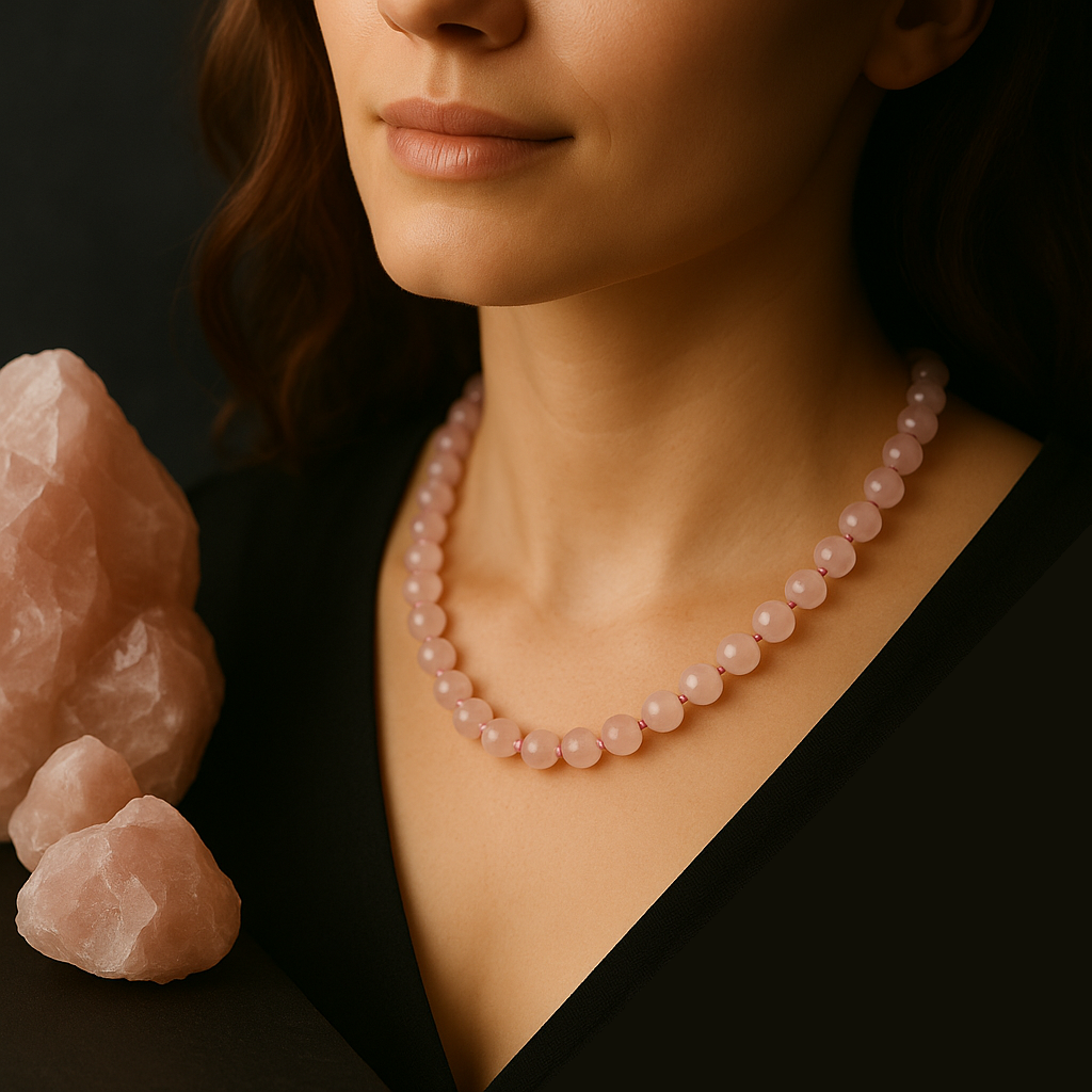 Collier_en_Quartz_Rose_Authentique_-_Bonheur_de_Lune - Bonheur de Lune