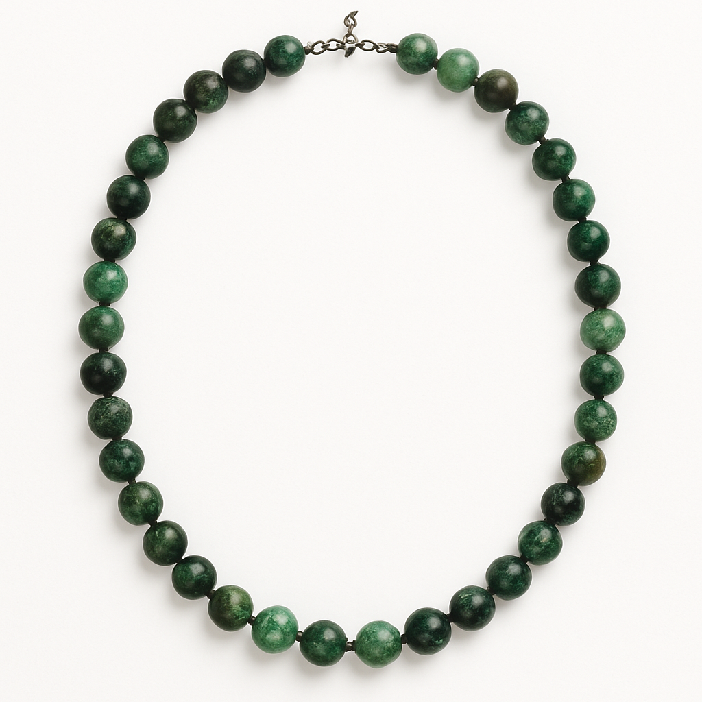 Collier Turquoise Africaine 8 mm – Protection & Expression – Acier Inoxydable - Bonheur de Lune