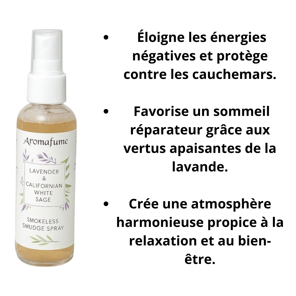 Brume d’Ambiance "Sauge Blanche & Lavande" – Protection & Sommeil Paisible - Bonheur de Lune