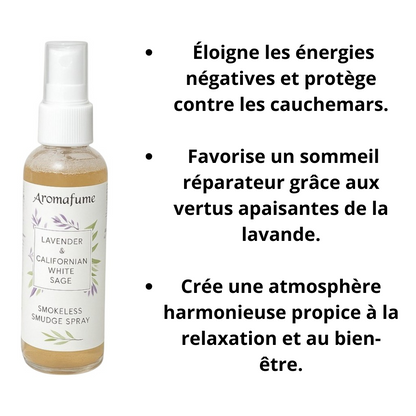 Brume d’Ambiance "Sauge Blanche & Lavande" – Protection & Sommeil Paisible - Bonheur de Lune