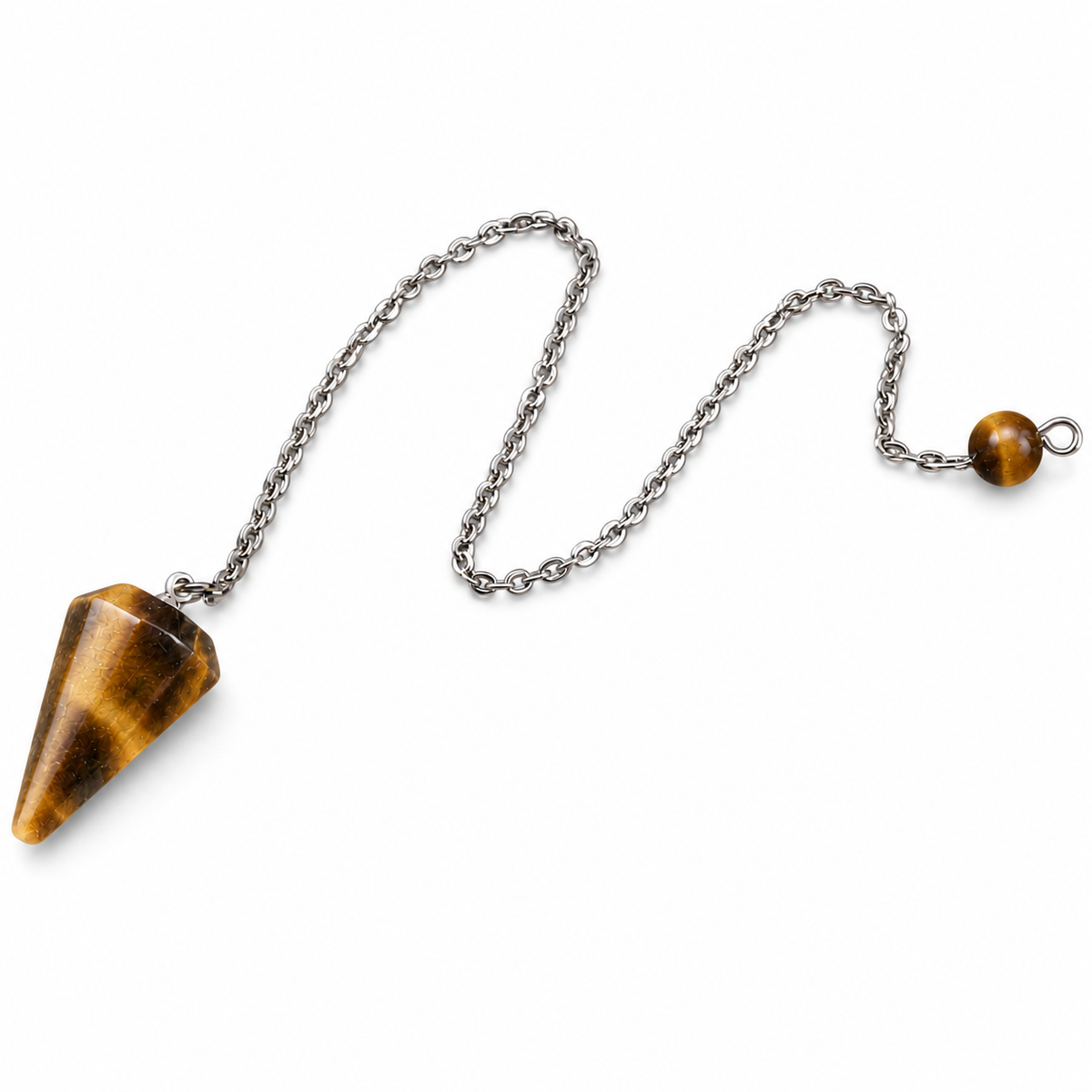 Boutique ésotérique – Pendule en œil de tigre doré – Bonheur de Lune