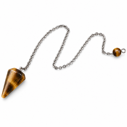 Boutique ésotérique – Pendule en œil de tigre doré – Bonheur de Lune
