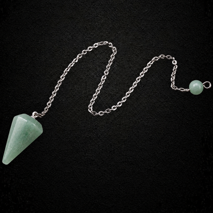 Boutique ésotérique – Pendule en aventurine verte pâle – Bonheur de Lune