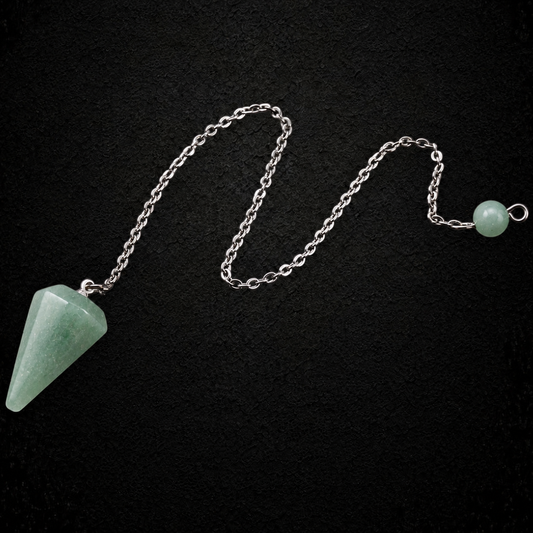 Boutique ésotérique – Pendule en aventurine verte pâle – Bonheur de Lune