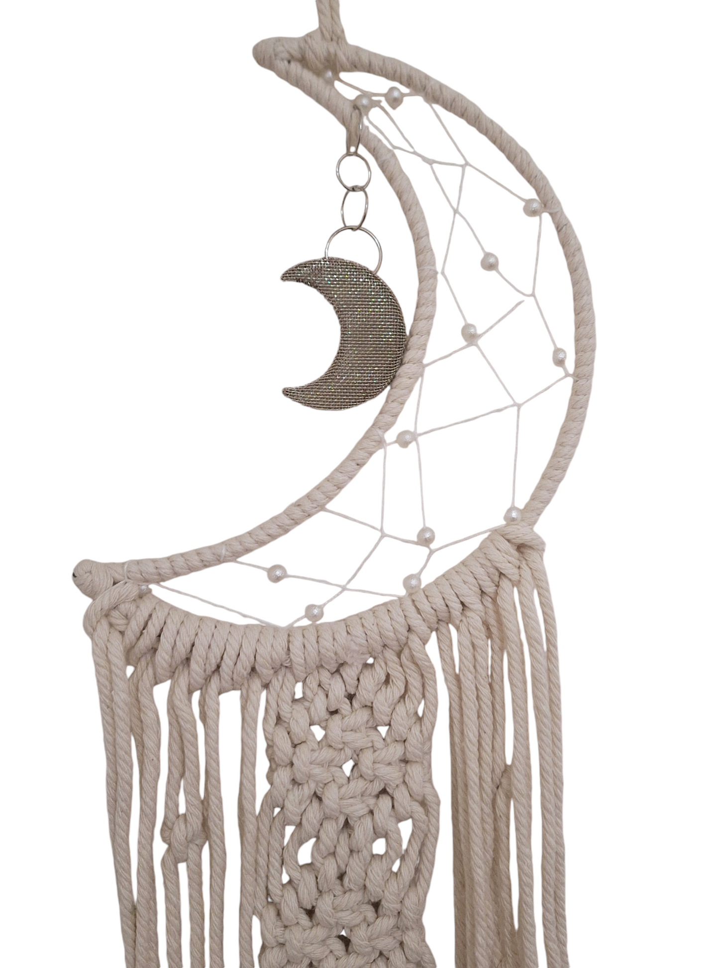 Décoration de mur en macramé motif Lune - Bonheur de Lune
