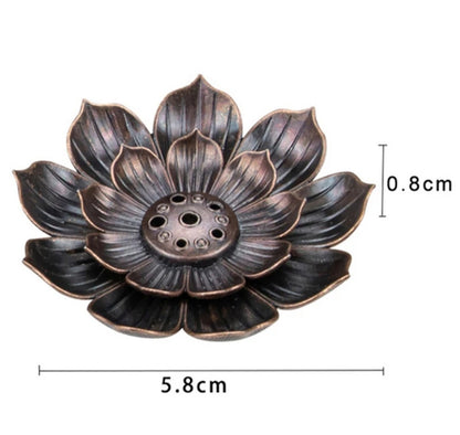Porte-Encens en Forme de Lotus Couleur Cuivre - Bonheur de Lune