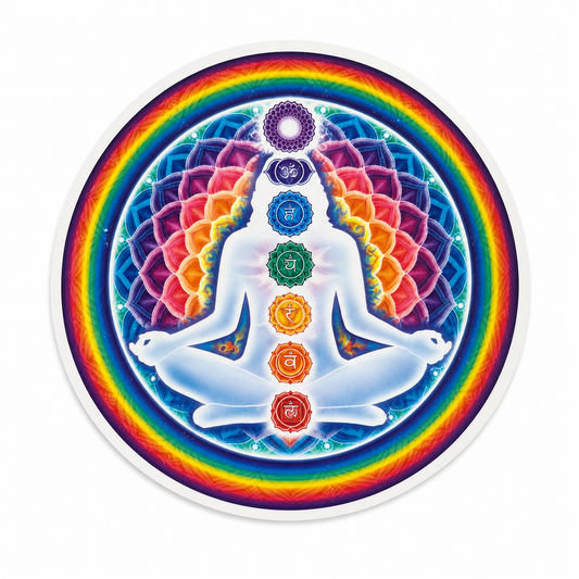 Adhésif fenêtre 7 Chakras Corps de Lumière – décoration énergétique – Bonheur de Lune