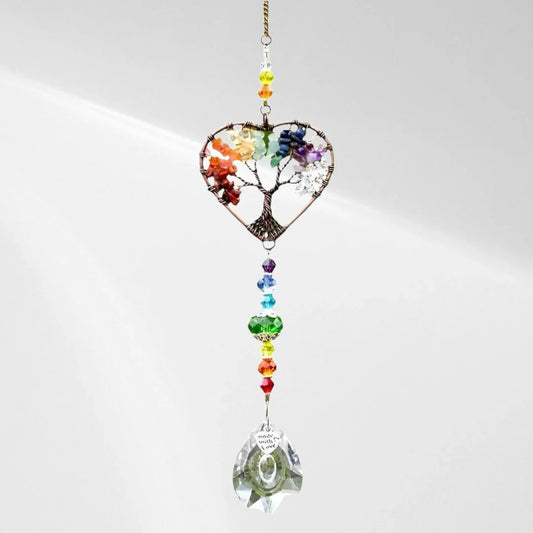 Attrape-Soleil Cœur Cuivré – Harmonie des Chakras et Énergie Lumineuse – Bonheur de Lune