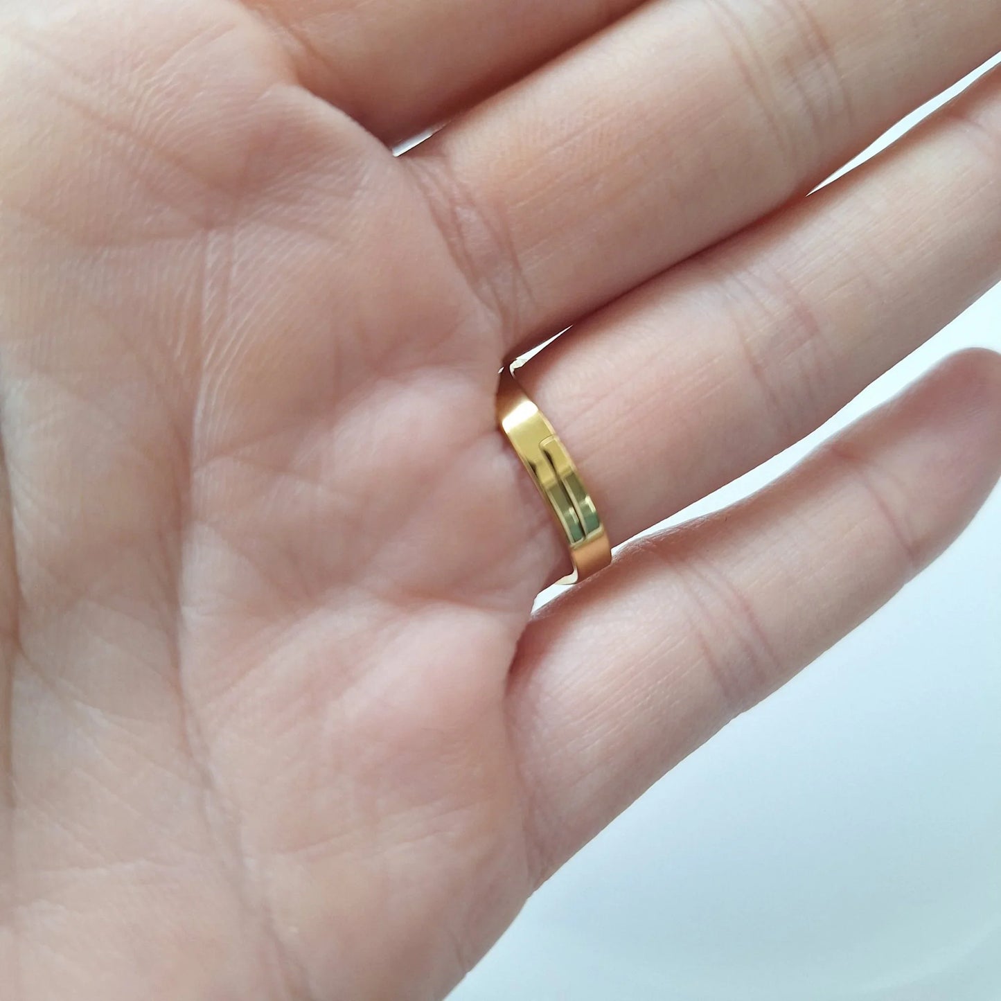 Bague Cube de Métatron – Acier Inoxydable Doré ou Argenté – Protection & Harmonie - Bonheur de Lune