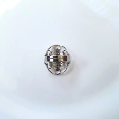 Bague Cube de Métatron – Acier Inoxydable Doré ou Argenté – Protection & Harmonie – Bonheur de Lune