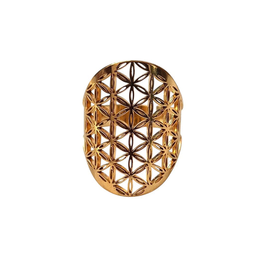 Bague Fleur de Vie "Élégance & Énergie Sacrée" – Bonheur de Lune