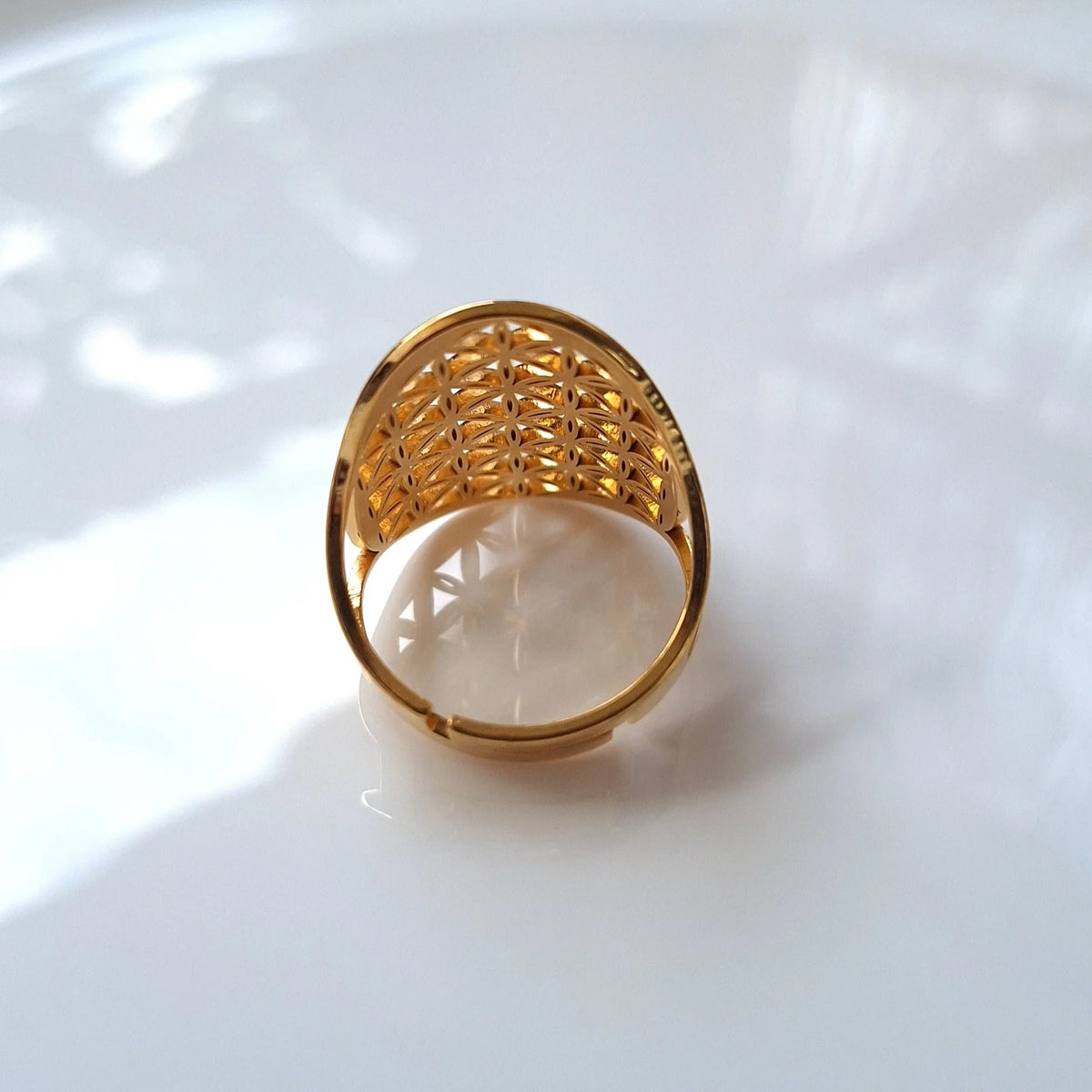 Bague Fleur de Vie "Élégance & Énergie Sacrée" – Bonheur de Lune