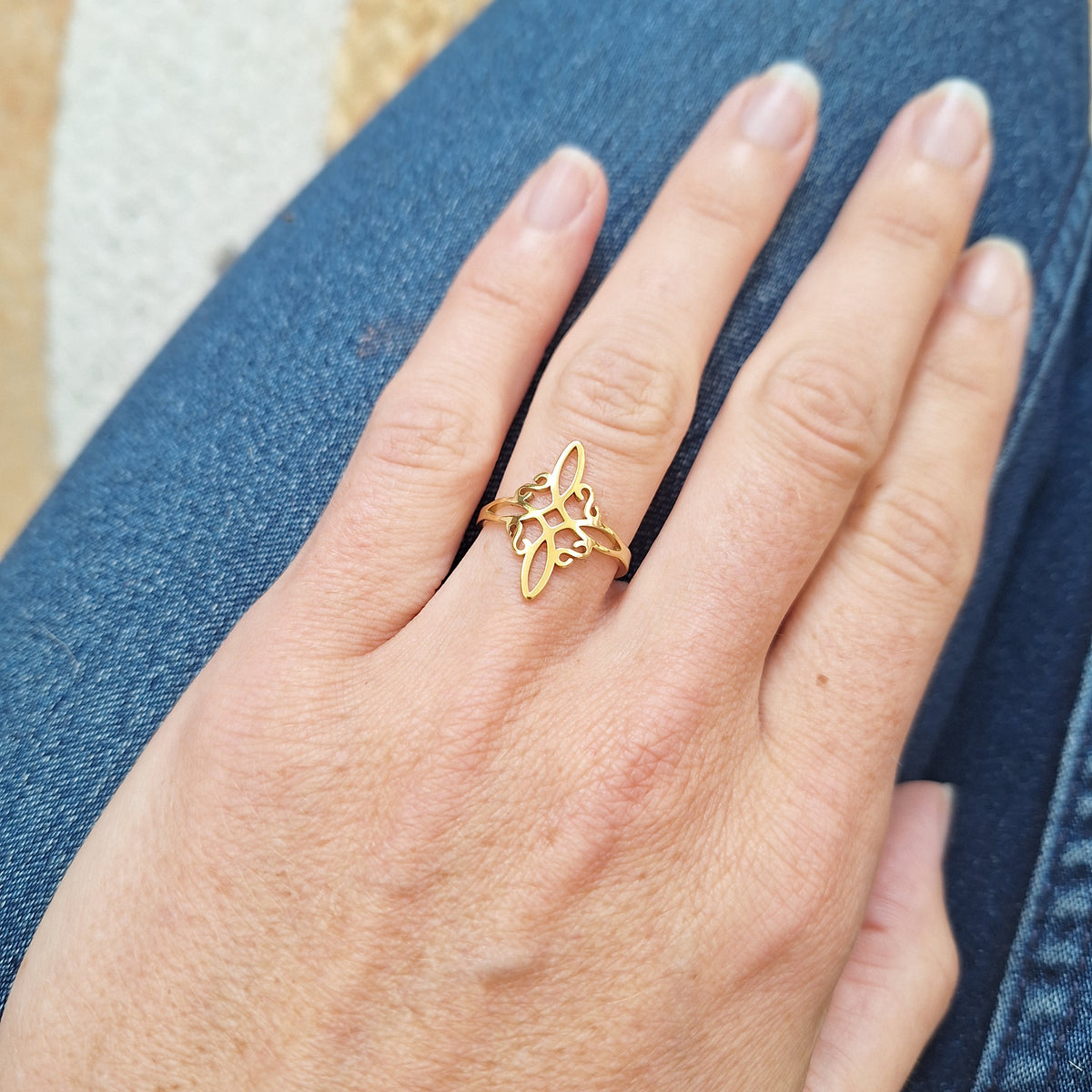 Bague Nœud Sorcière Wicca "Protection & Élégance Mystique" – Bonheur de Lune