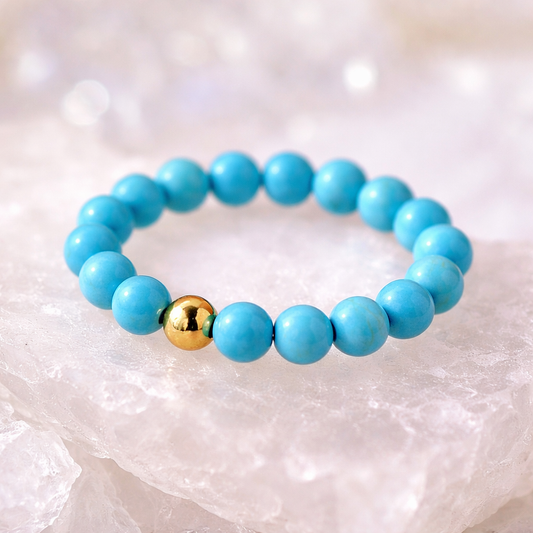 Bague Turquoise en Pierre Naturelle – Équilibre, Communication et Sérénité – Bonheur de Lune
