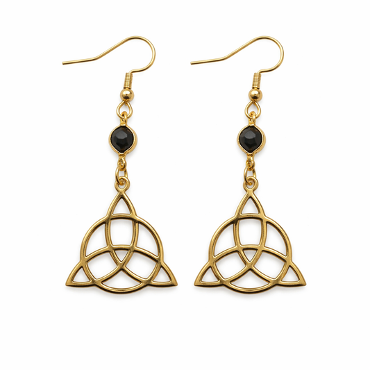Boucles d’Oreilles Triskel Sorcières – Équilibre & Harmonie – Acier Inoxydable – Bonheur de Lune