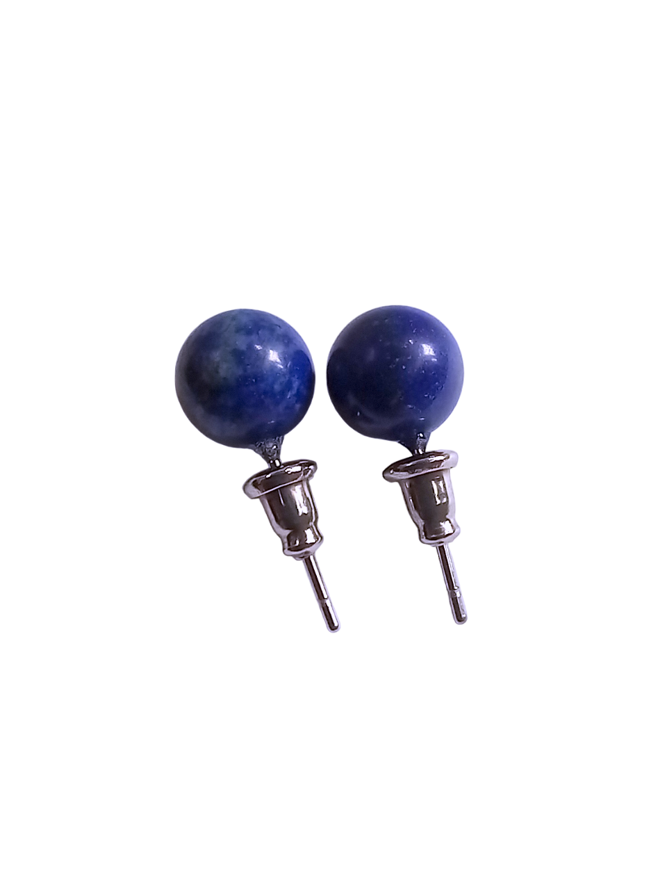 Boucles d’Oreilles Lapis Lazuli 8 mm – Énergie & Confiance – Acier Inoxydable - Bonheur de Lune