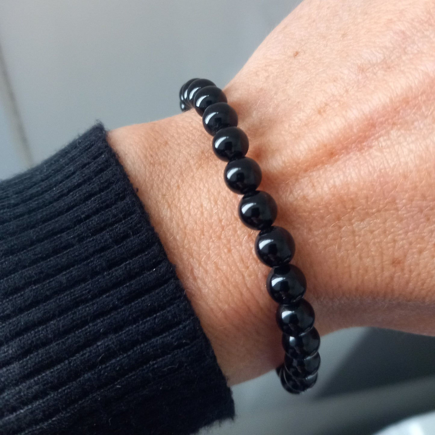Bracelet Obsidienne 6 mm – Protection & Équilibre Intérieur - Bonheur de Lune