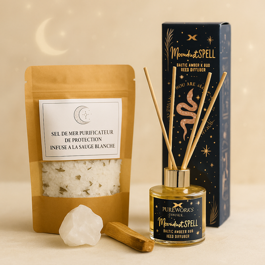 Box Purification Sensorielle – Ambre Sacré & Énergie Lunaire – Bonheur de Lune