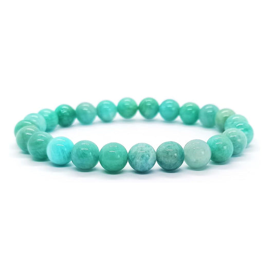 Bracelet Amazonite Pierre AA 8 mm – Sérénité & Expression – Bonheur de Lune