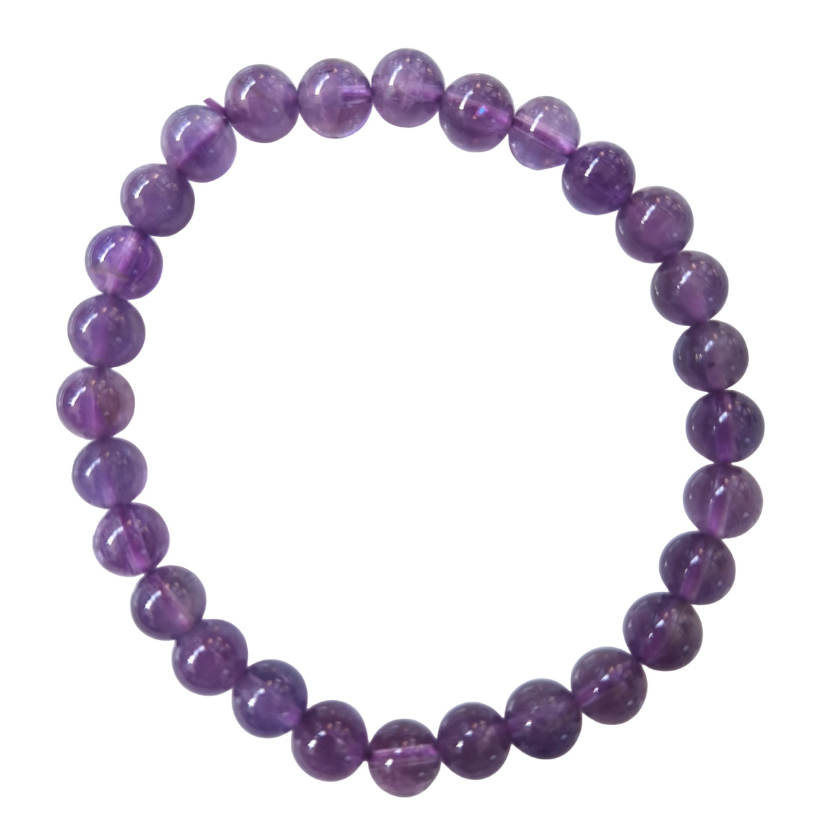 Bracelet Améthyste 6 mm – Pierre Naturelle Apaisante – Bonheur de Lune