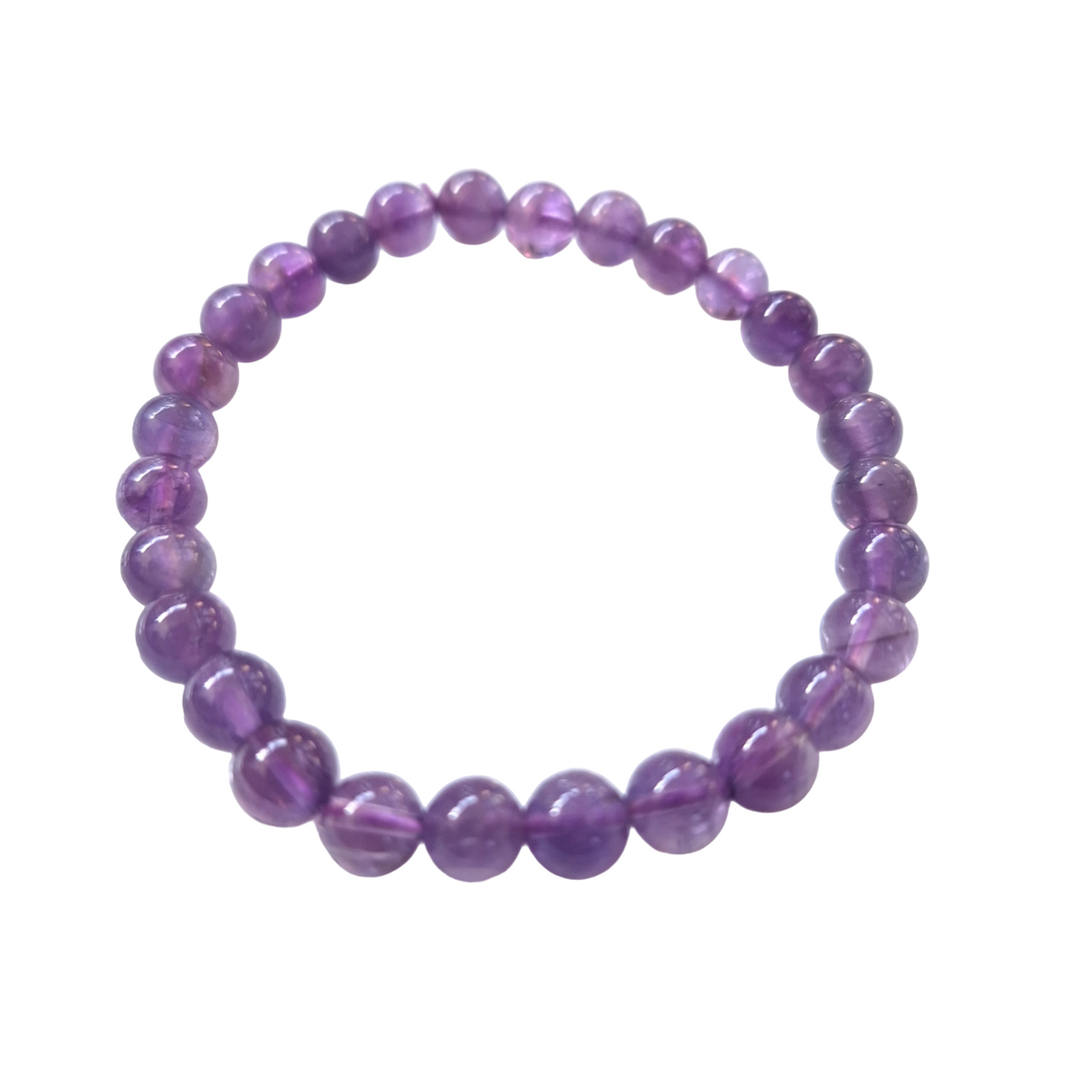 Bracelet Améthyste 6 mm – Pierre Naturelle Apaisante – Bonheur de Lune