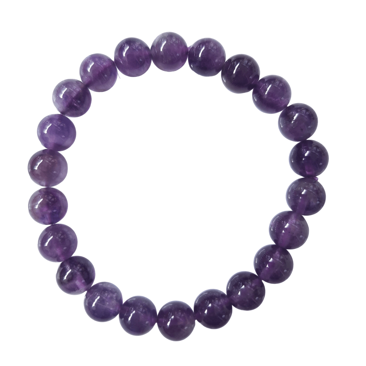 Bracelet Améthyste 8 mm – Sérénité, Clarté & Protection - Bonheur de Lune