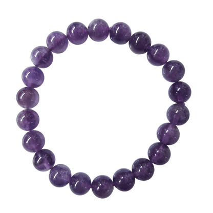 Bracelet Améthyste 8 mm – Sérénité, Clarté & Protection - Bonheur de Lune