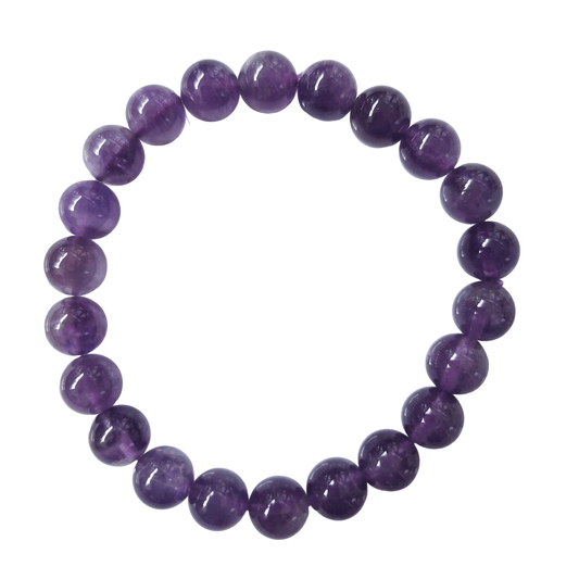 Bracelet Améthyste 8 mm – Sérénité, Clarté & Protection - Bonheur de Lune