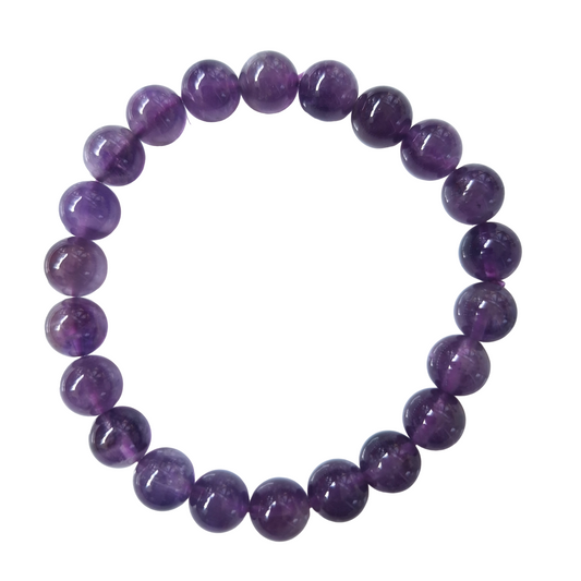 Bracelet Améthyste 8 mm – Sérénité, Clarté & Protection – Bonheur de Lune