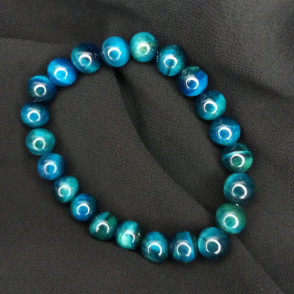Bracelet Apatite Bleue 8 mm – Clarté & Confiance – Bonheur de Lune