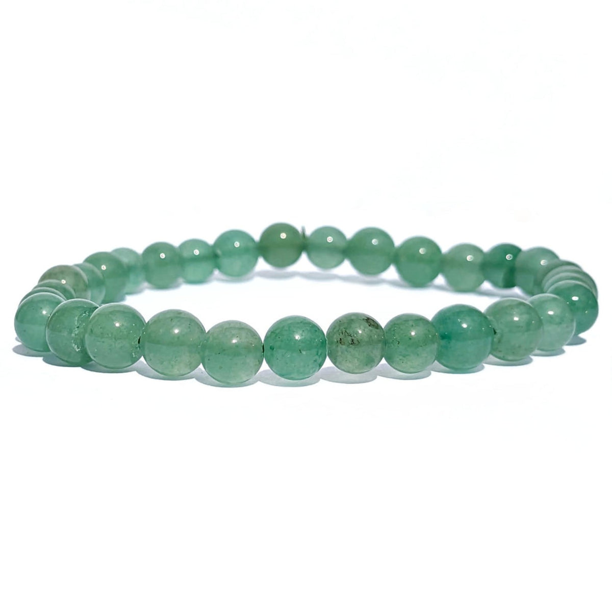 Bracelet Aventurine Verte 6 mm en pierre naturelle – Bonheur de Lune