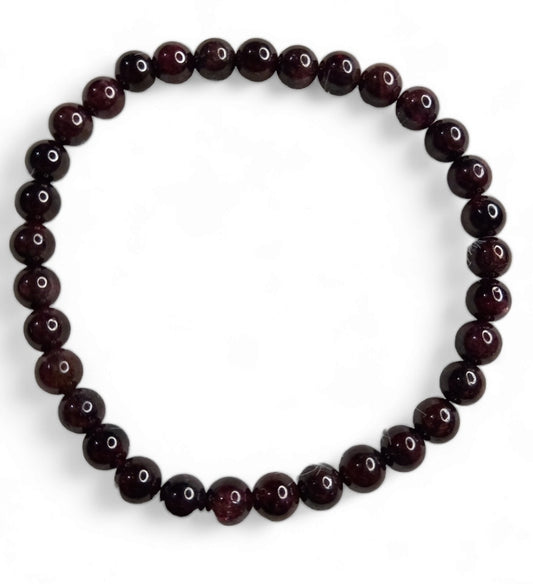 Bracelet Grenat 6 mm – Vitalité & Confiance Intérieure – Bonheur de Lune