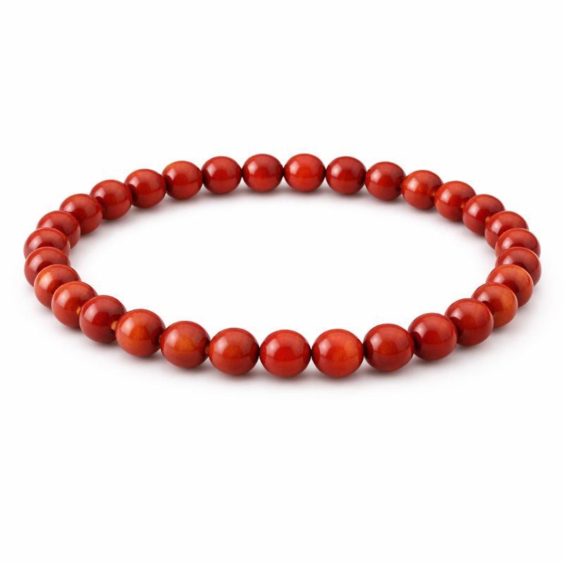 Bracelet Jaspe Rouge 6 mm – Pierre Naturelle Ancrage – Bonheur de Lune